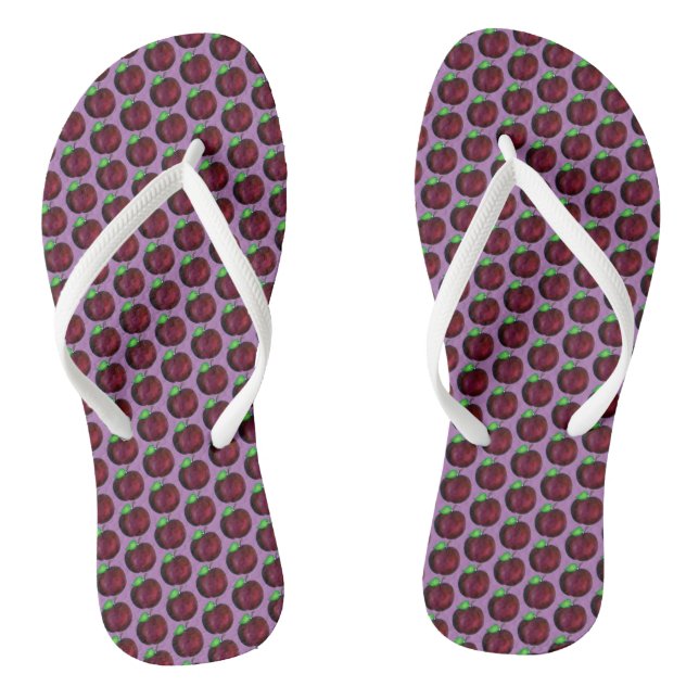Tongs Plums Ried Été Purple Plum Fruit Imprimer (Semelle)