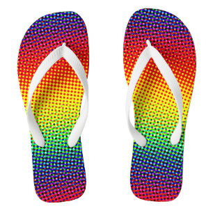 Tongs Points d'art pop Arc en arc-en-ciel Gay pride colo
