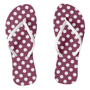 Tongs Pois blancs en Bourgogne