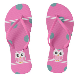 Tongs Pois cool tendance avec chouette