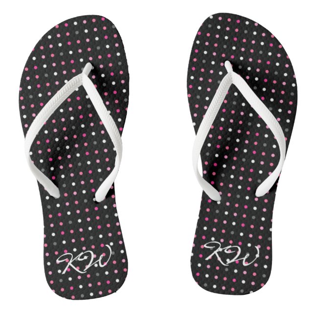 Tongs Polka Dot Monogramme Flip Flops (Semelle)