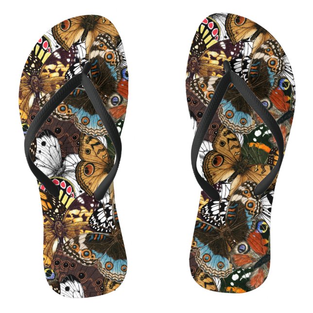 Tongs Poster de animal. Ailes papillons. (Semelle)
