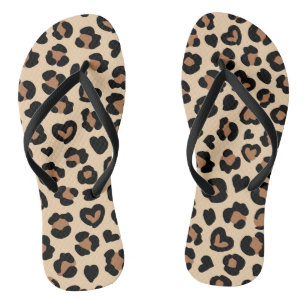 Tongs Poster de animal, Léopard Brown, Spots de guépard,