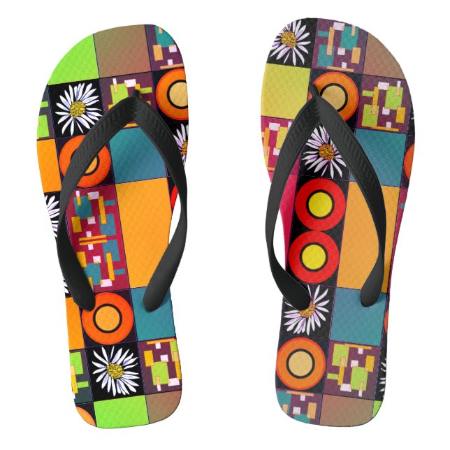 Tongs Quilote de patchwork Mazipoodles 4 Multi (Semelle)