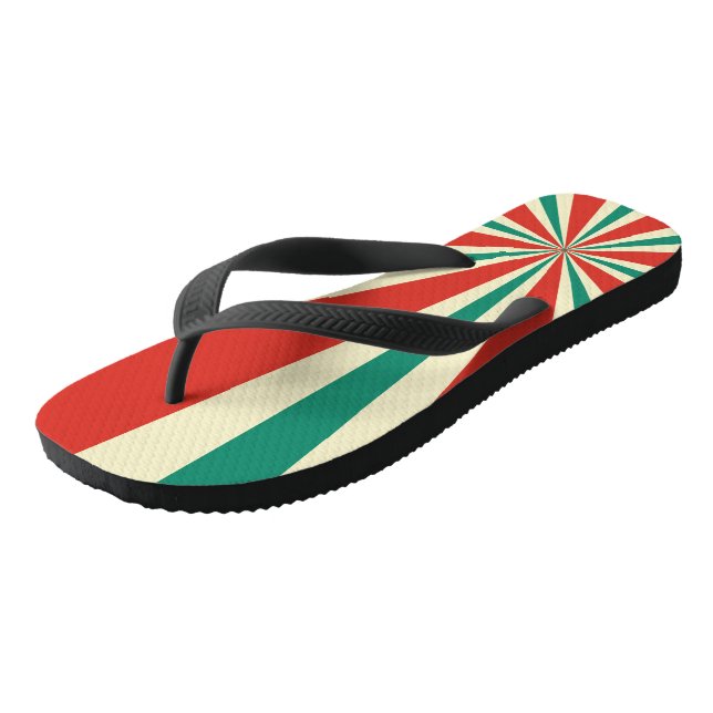 Tongs Radial Verde, Rojo y Crema (Incliné)