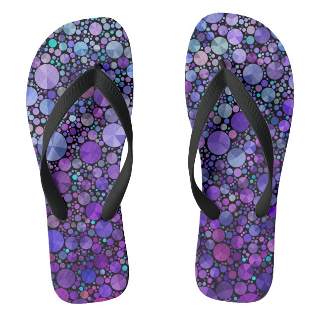 Tongs Retournement des cercles violets (Semelle)