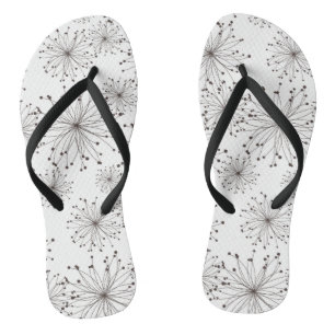 Tongs Rétro arrière - plan floral