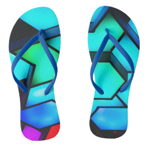 Tongs Retro designs - Cubes Thongs