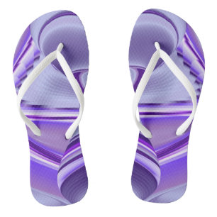 Tongs Rêves arc-en-ciel à fleurs violettes