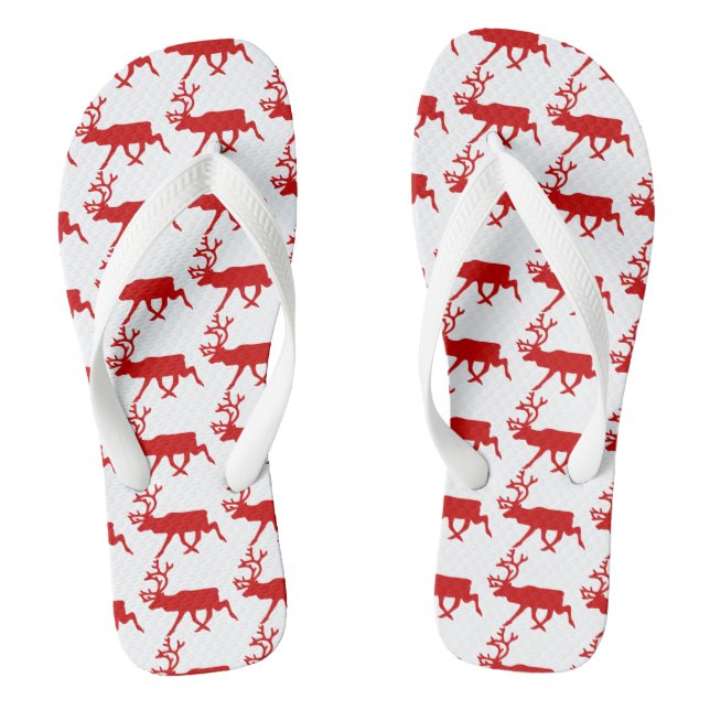 Tongs Rindeer rouge / Silhouette caribou (Semelle)