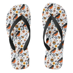 Tongs Robins Et Fleurs