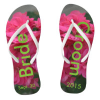 Rose de la chambre de mariée Géranium Flip Flops