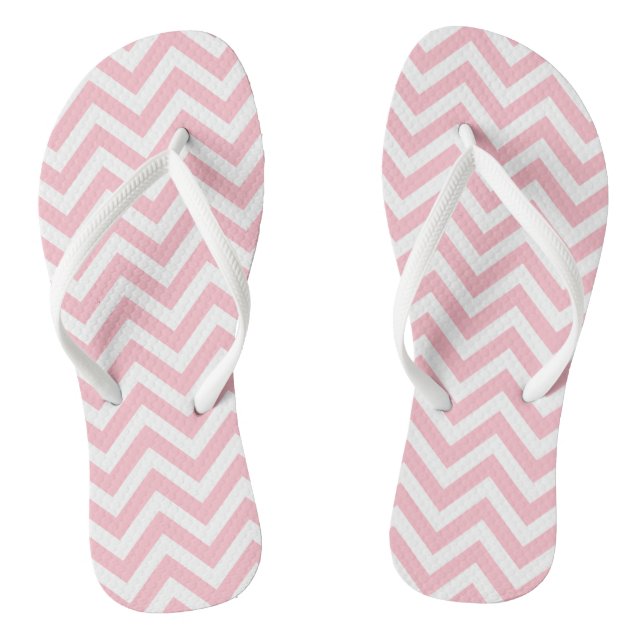 Tongs Rose et blanc Taille moyenne Chevron Stripes (Semelle)