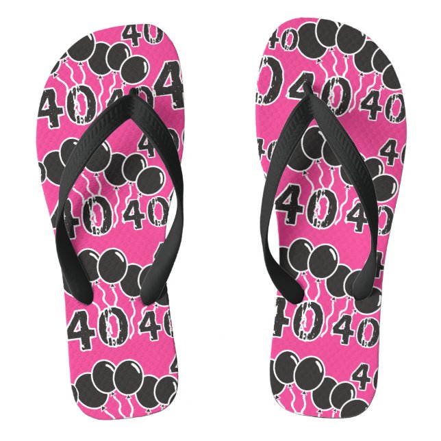 Tongs ROSE et NOIR 40e anniversaire - 40 ans Anniversair (Semelle)