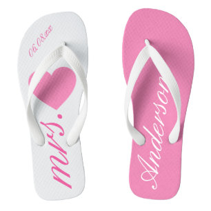 Tongs Rose nuptiale de lune de miel de mariage