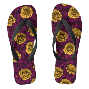Tongs Roses jaunes