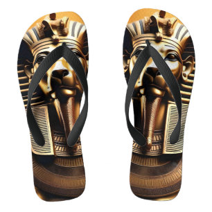 Tongs **"Royal Roar : Le Lion Pharaon Doré"**