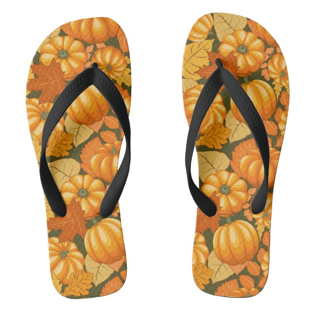 Tongs Saison d'automne Halloween Citrouille Motif (Semelle)