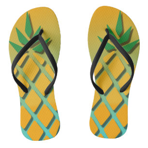Tongs Sandales de l'été tropicales à l'ananas