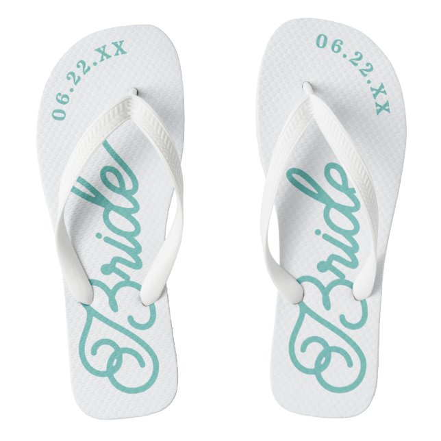 Tongs Sandales de mariage personnalisées pour la mariée (Semelle)