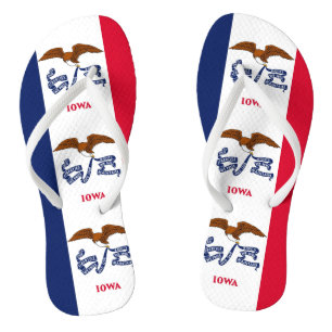Tongs Sangles fines pour adultes avec le drapeau de l'Io