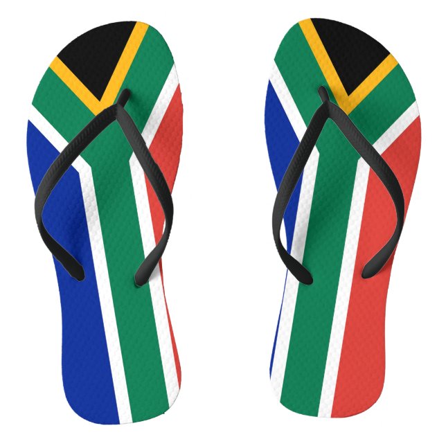 Tongs Sangles minces adultes avec drapeau d'Afrique du S (Semelle)