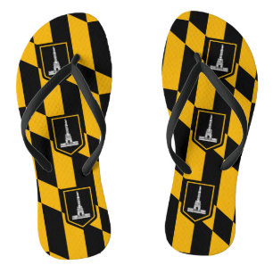 Tongs Sangles minces adultes avec Drapeau de Baltimore,