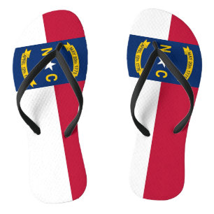 Tongs Sangles minces adultes avec drapeau de Caroline du