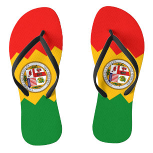 Tongs Sangles minces adultes avec Drapeau de Los Angeles