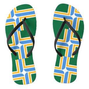 Tongs Sangles minces adultes avec drapeau de Portland, É