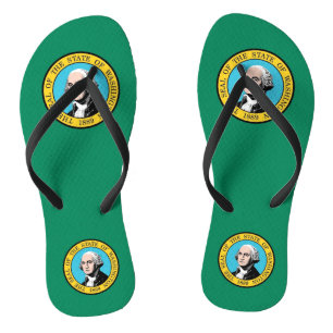Tongs Sangles minces adultes avec Drapeau de Washington,