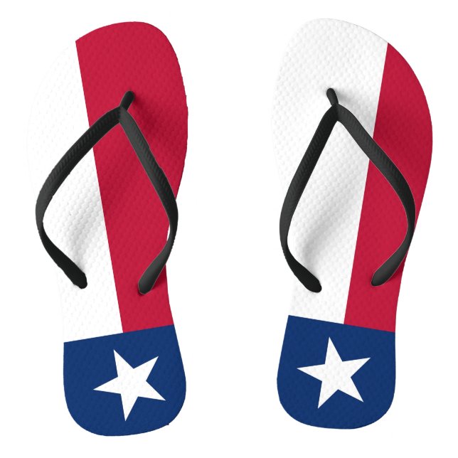 Tongs Sangles minces adultes avec Drapeau du Texas, État (Semelle)