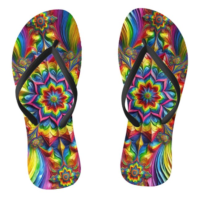 Tongs Sangles minces pour adultes avec couleurs LGBTQ (Semelle)