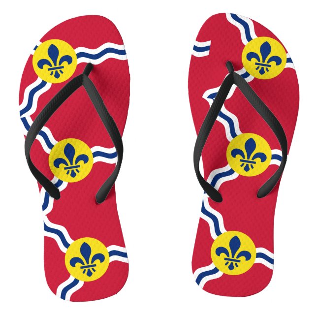Tongs Sangles minces pour adultes avec drapeau de Saint- (Semelle)
