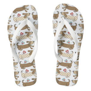 Tongs Saucisse Chien Dachshund Flip Flops Plage Chaussur