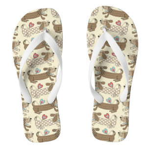 Tongs Saucisse Chien Dachshund Flip Flops Plage Chaussur