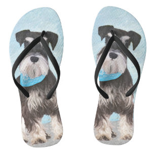 Tongs Schnauzer (Miniature) Peinture - Chien original mi