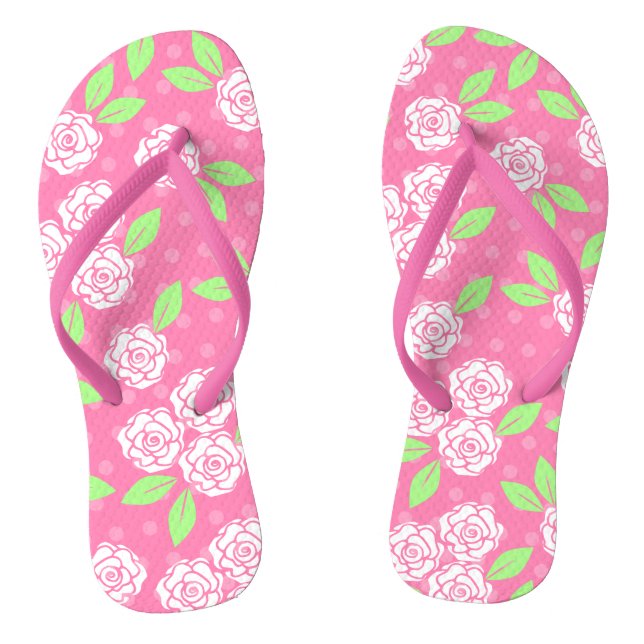 Tongs Shabby Chic Rose Floral (Semelle)