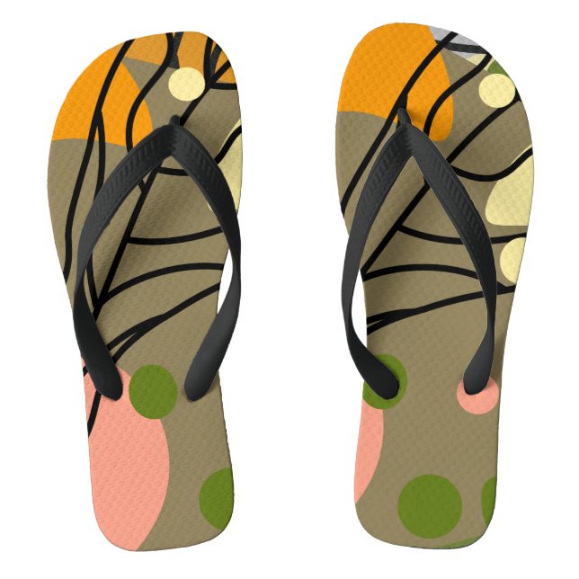 Tongs Sites abstraits intéressants avec feuilles (Semelle)