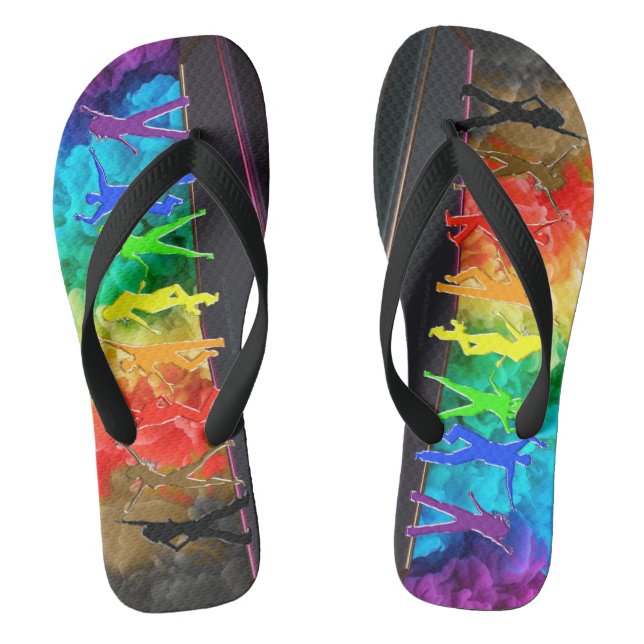 Tongs SlipperyJoe's Dancing Pride Shadows cadeaux gay ar (Semelle)