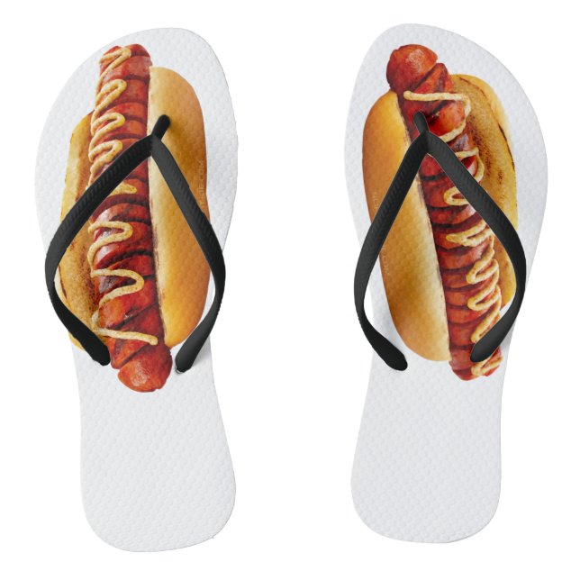 Tongs SlipperyJoe's hot dog niché doucement pain jaune v (Semelle)