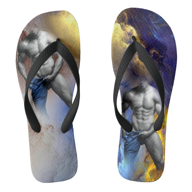Tongs SlipperyJoe's physique d'homme musclé chemise vapo (Semelle)