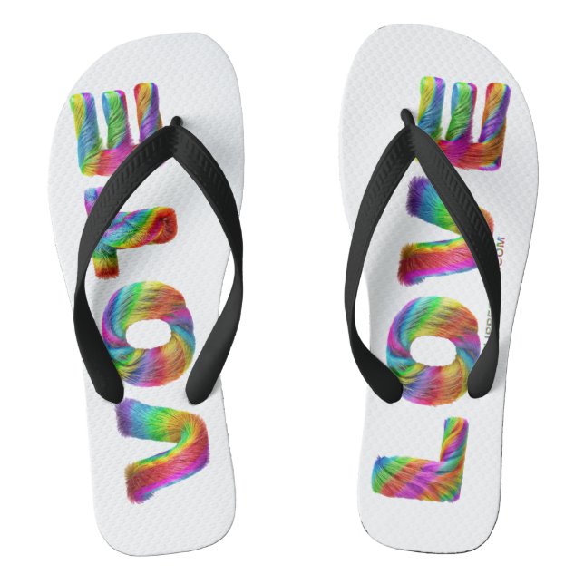 Tongs SlipperyJoe's vote amour égalité cadeaux gay pride (Semelle)
