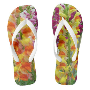 Tongs Snapdragons colorés floraux