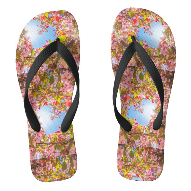 Tongs Sois ma Valentine Nature fleurit Coeur en fleurs (Semelle)