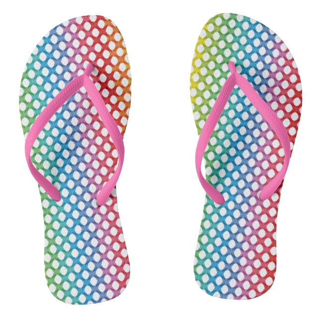 Tongs Soutien LGBT Gay Lesbian Pride Rainbow Flip Flops (Semelle)