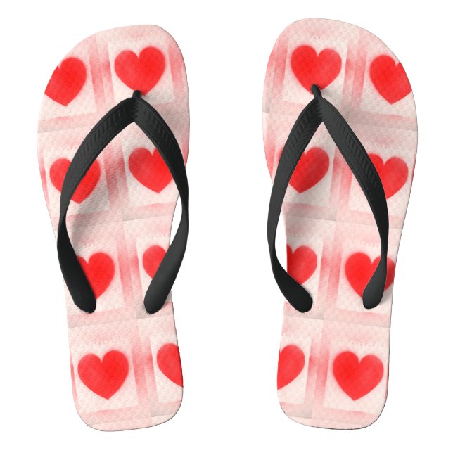 Tongs Soyez mon coeur rouge Valentine (Semelle)