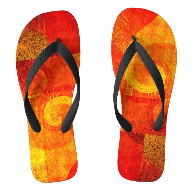 Tongs Spiritueux antiques grunge - rouge orange (Semelle)