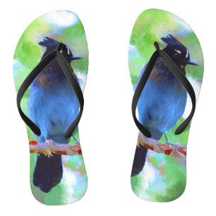 Tongs Steller's Jay Painting - Art original pour oiseaux