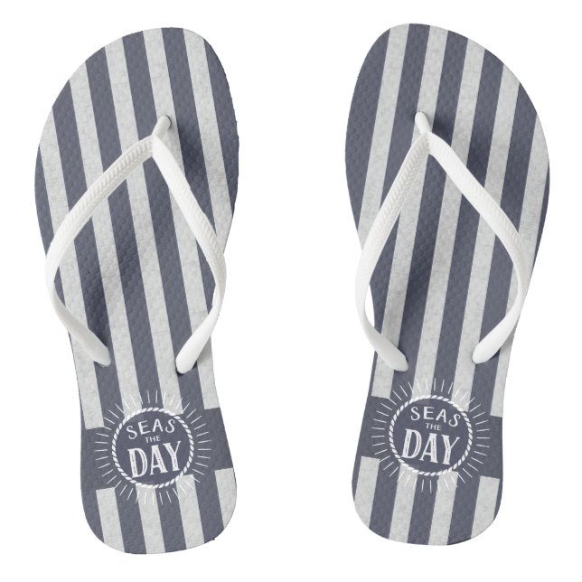 Tongs Stripes nautiques et mers Jour Sunburst (Semelle)